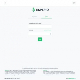 Скриншот главной страницы сайта my.esperio.org