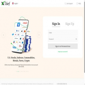 Скриншот главной страницы сайта my.forexchief.com