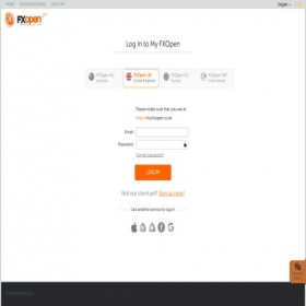 Скриншот главной страницы сайта my.fxopen.co.uk