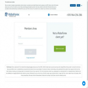 Скриншот главной страницы сайта my.roboforex.org