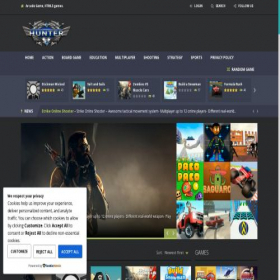Скриншот главной страницы сайта myarcadegame.org