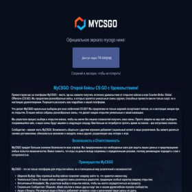 Скриншот главной страницы сайта mycsgo.bid