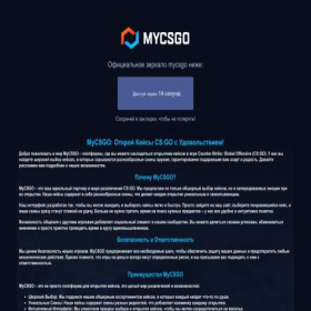 Скриншот главной страницы сайта mycsgo.biz