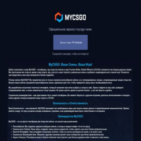 Скриншот главной страницы сайта mycsgo.ltd
