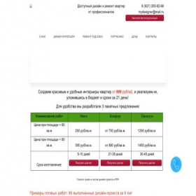 Скриншот главной страницы сайта mydesignsr.ru