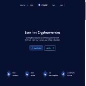Скриншот главной страницы сайта myfaucet.club