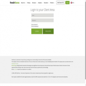 Скриншот главной страницы сайта myfreshforex.com