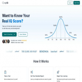 Скриншот главной страницы сайта myiq.com