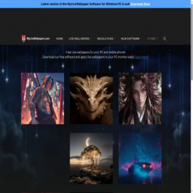 Скриншот главной страницы сайта mylivewallpapers.com