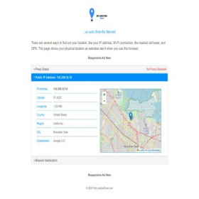 Скриншот главной страницы сайта mylocationzone.com