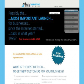 Скриншот главной страницы сайта mymarketingformula.com