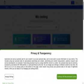 Скриншот главной страницы сайта mymictest.com