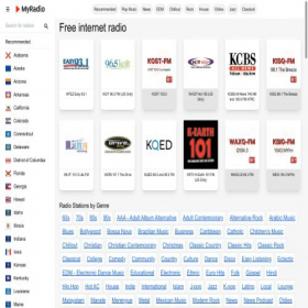Скриншот главной страницы сайта myradio.mobi