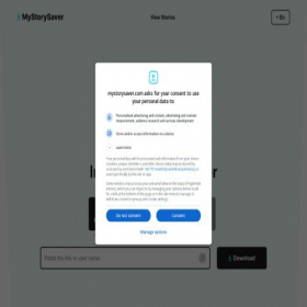 Скриншот главной страницы сайта mystorysaver.com