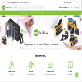 Скриншот главной страницы сайта mytech.uz