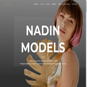 Скриншот главной страницы сайта nadin-models.com
