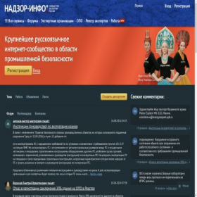 Скриншот главной страницы сайта nadzor-info.ru