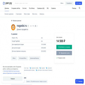 Скриншот главной страницы сайта nagadai.ru