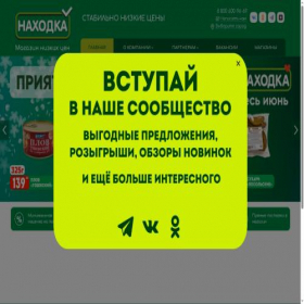 Скриншот главной страницы сайта nahodka-magazin.ru