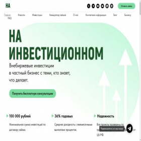 Скриншот главной страницы сайта nainvestment.ru