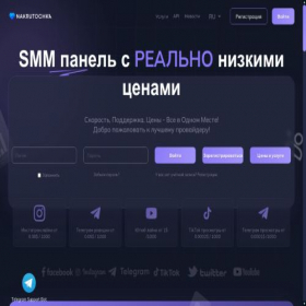 Скриншот главной страницы сайта nakrutochka.com