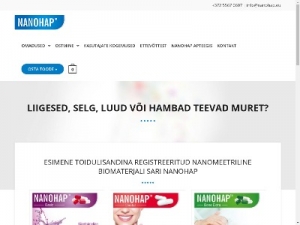 Скриншот главной страницы сайта nanohap.eu