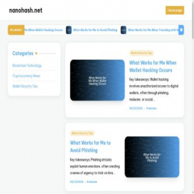 Скриншот главной страницы сайта nanohash.net