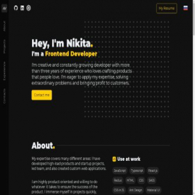 Скриншот главной страницы сайта naportfolio.tech