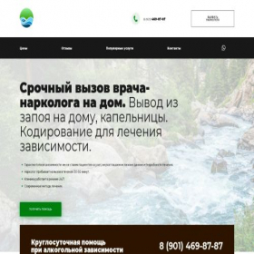 Скриншот главной страницы сайта narkolog-vyzov-na-dom.ru