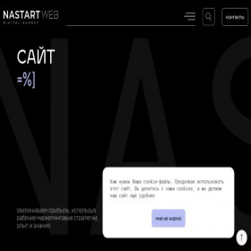 Скриншот главной страницы сайта nastart-web.ru