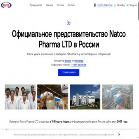 Скриншот главной страницы сайта natco.pro