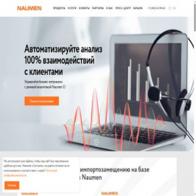 Скриншот главной страницы сайта naumen.ru