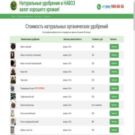 Скриншот главной страницы сайта navoz01.ru