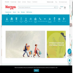 Скриншот главной страницы сайта nazya.com