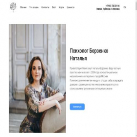Скриншот главной страницы сайта nborzenko.com