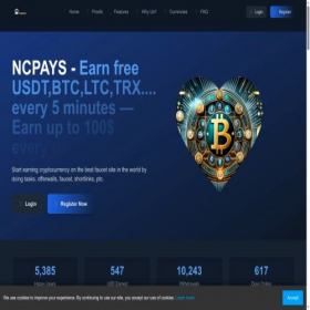 Скриншот главной страницы сайта ncpays.com