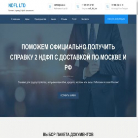 Скриншот главной страницы сайта ndfl99.ru
