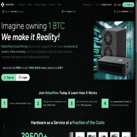 Скриншот главной страницы сайта nebumine.com