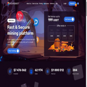 Скриншот главной страницы сайта neirobot.com