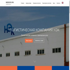 Скриншот главной страницы сайта neksvo.ru