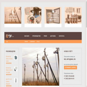 Скриншот главной страницы сайта nelelektro.com