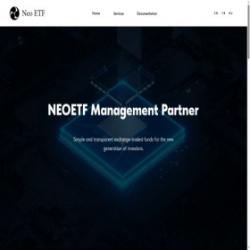 Скриншот главной страницы сайта neoetf.fund