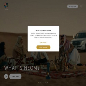 Скриншот главной страницы сайта neom.com