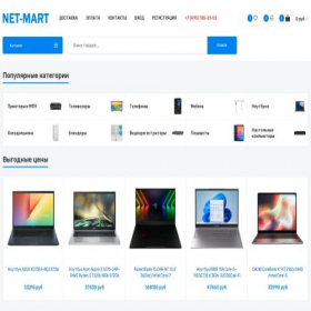 Скриншот главной страницы сайта net-mart.ru