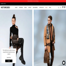 Скриншот главной страницы сайта netdressed.com