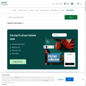 Скриншот главной страницы сайта networksolutions.com