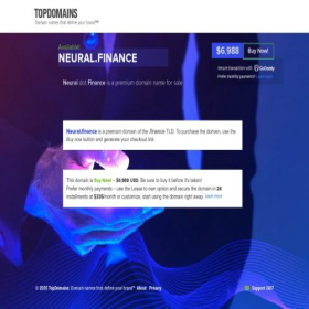 Скриншот главной страницы сайта neural.finance