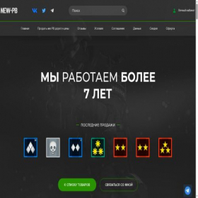 Скриншот главной страницы сайта new-pb.net