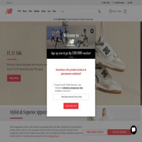 Скриншот главной страницы сайта newbalance.co.id