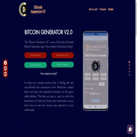Скриншот главной страницы сайта newbitcoingenerators.com